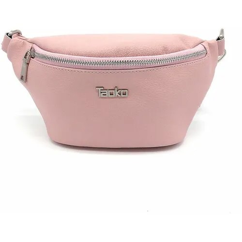 Сумка поясная Taoko Tanishi Поясная сумка из искусственной кожи 703-4332-18, фактура зернистая, розовый
