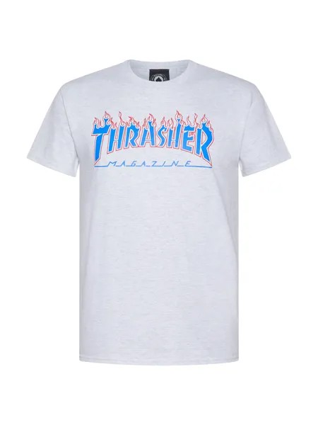 Thrasher Футболка с принтом, светло-серый