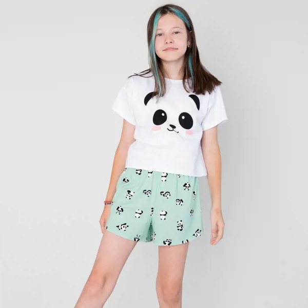 Bossa Nova Пижама для девочки (футболка, шорты) Симпл-димпл 350А-151