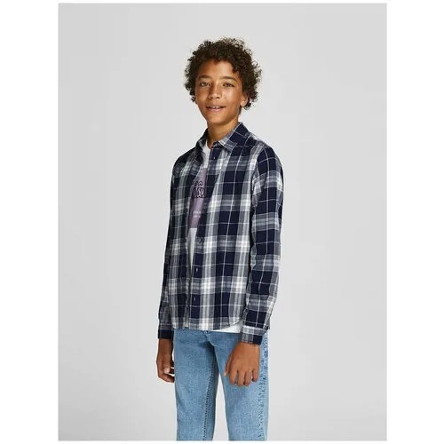Jack & Jones, рубашка для мальчика, Цвет: темно-синий, размер: 140