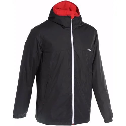Куртка лыжная мужская черная 100, размер: XS, цвет: Черный/Рубиновый WEDZE Х Decathlon
