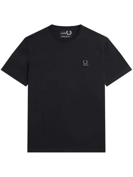 Raf Simons logo-plaque cotton T-shirt, черный