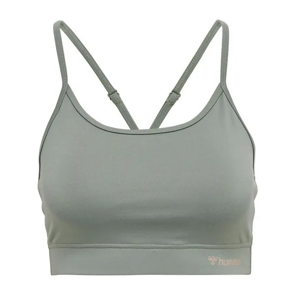 Hmlmt Chipo Padded Sports Bra женский спортивный бюстгальтер для занятий йогой с технологией Beecool HUMMEL, цвет grau