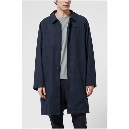 Пальто NONNATIVE демисезонное, шерсть, средней длины, карманы, размер 52, синий