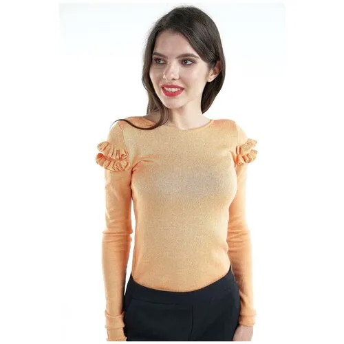 Джемпер с рюшами MIRSTORES 33817255 Золотой 44-46