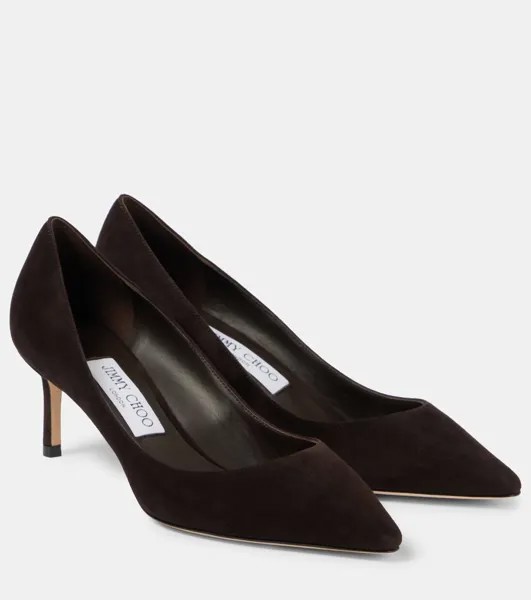 Туфли Romy 60 из замши Jimmy Choo, кофе