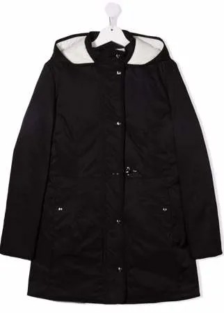 Fay Kids парка длины миди с капюшоном