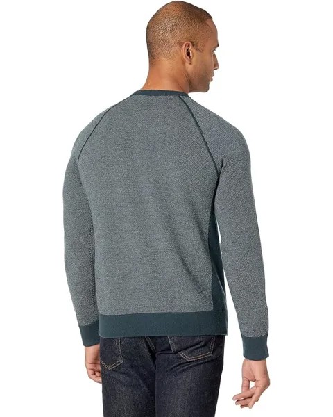 Свитер Vince Birdseye Crew Sweater, цвет Evergreen/Heather Grey