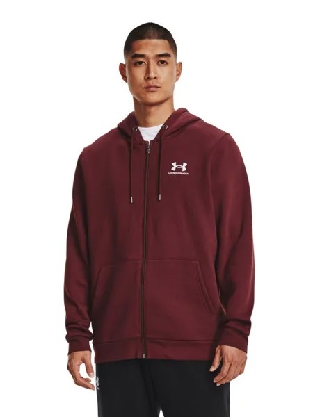 Худи мужское Under Armour Ua Essential Fleece Fz Hood, 77-1373881, Chestnut-Red, размер XL