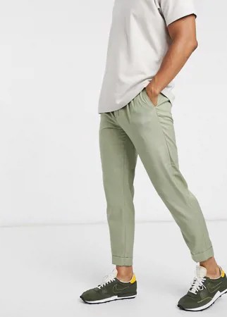 Суженные книзу брюки цвета хаки Burton Menswear-Зеленый