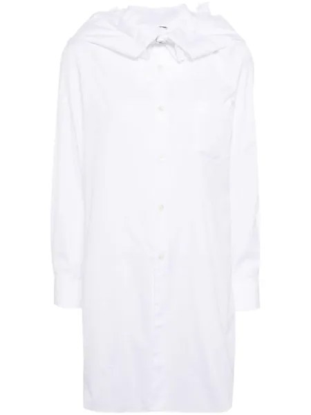 Хлопковая рубашка с капюшоном Comme Des Garçons, белый