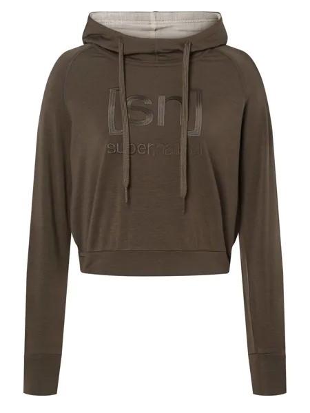 Толстовка super.natural Merino Hoodie, цвет dark