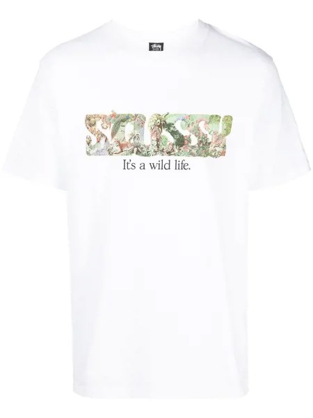 Stussy футболка Wild Life с логотипом