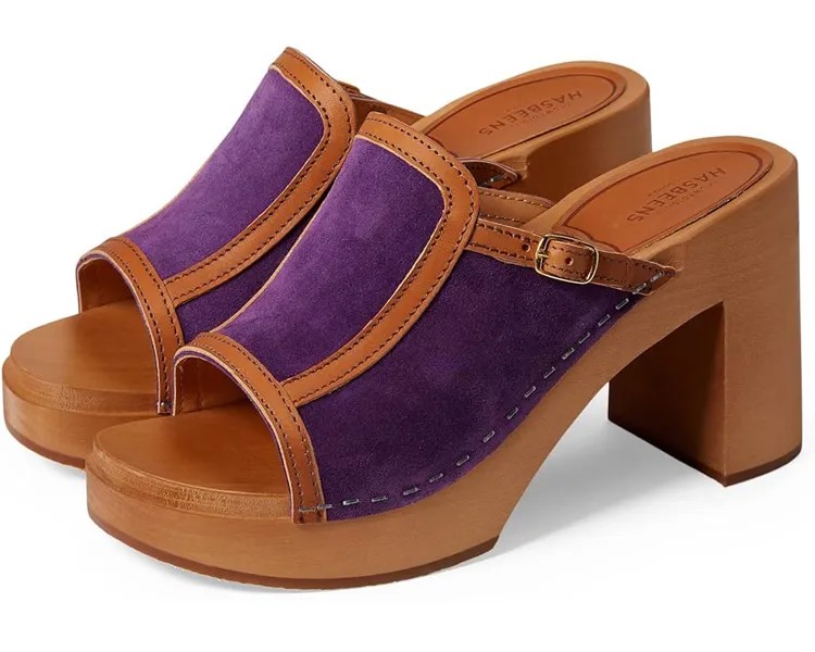 Туфли Swedish Hasbeens Sophisticated Slip-In, цвет Viola Suede/Nature