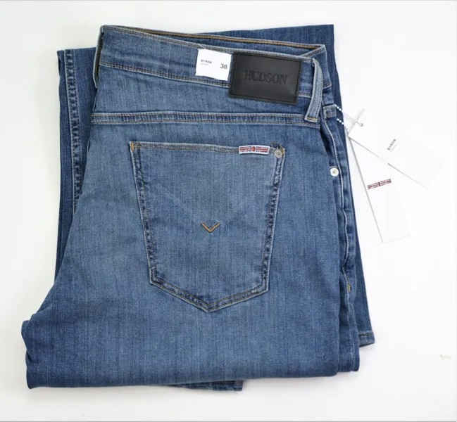 Мужские джинсы прямого кроя Hudson Byron Verdon Color, размер W38 L34