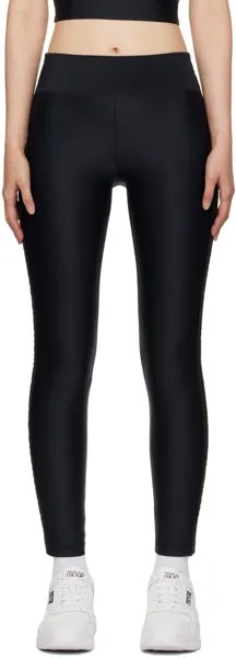 Черные леггинсы с лентой по бокам Versace Jeans Couture