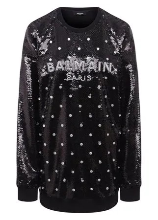 Свитшот с пайетками Balmain