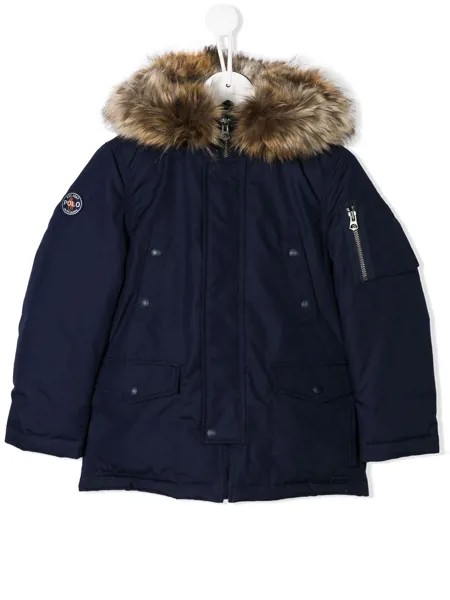 Ralph Lauren Kids пуховик с капюшоном