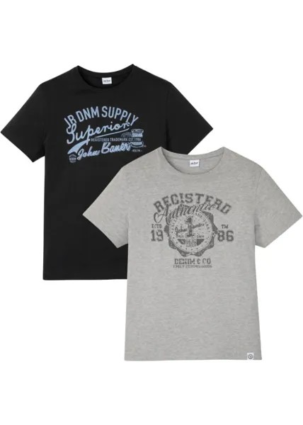 Футболка (2 шт) John Baner Jeanswear, черный