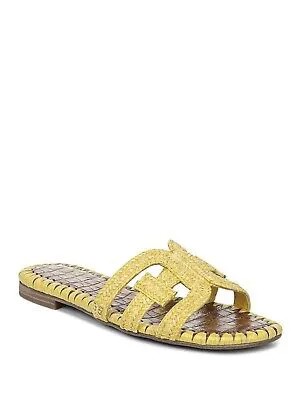 SAM EDELMAN Женские лимонно-желтые сандалии с круглым носком с логотипом Beckie Slip On Slide 5 M