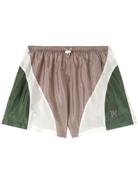 Palm Angels спортивные шорты в стиле колор-блок, фиолетовый