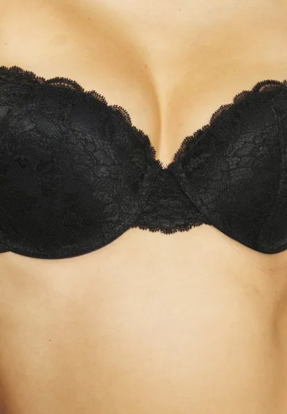Бюстгальтер на косточках Akleja Balconette Bra With Lace Lindex, черный