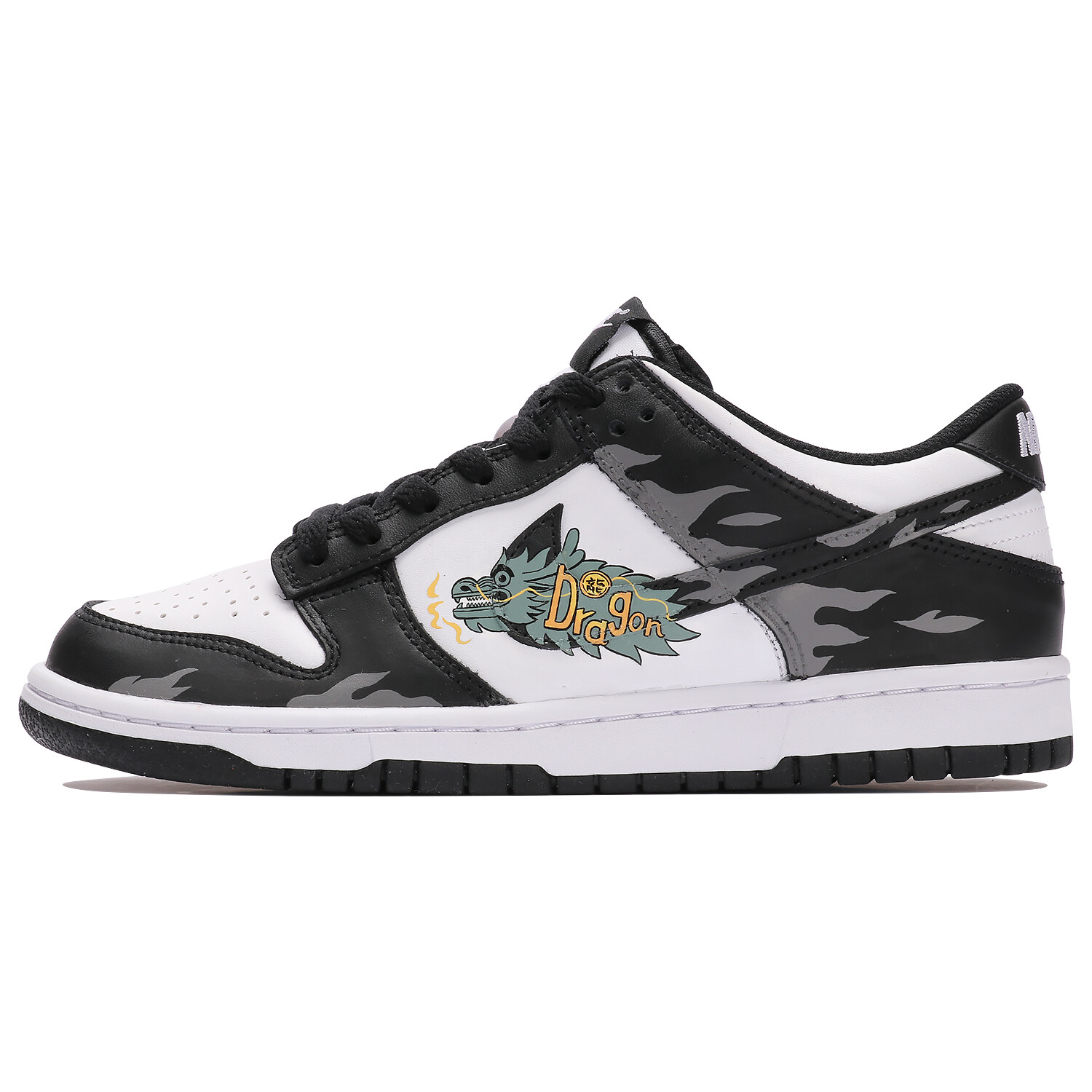 Кроссовки Nike Dunk Skateboarding Shoes Women's Low-top Black/white, черный/белый