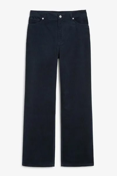 Вельветовые брюки Yoko с завышенной талией и широкими штанинами Monki
