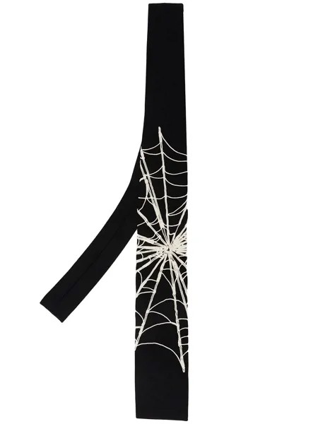 Yohji Yamamoto трикотажный галстук с вышивкой