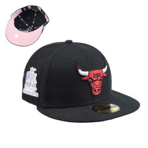 Мужская кепка New Era Chicago Bulls Pop Sweat 59Fifty, черно-красно-розовая