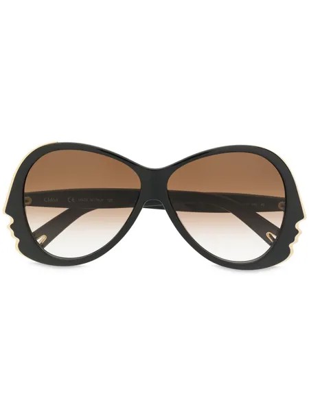 Chloé Eyewear солнцезащитные очки в скульптурной оправе