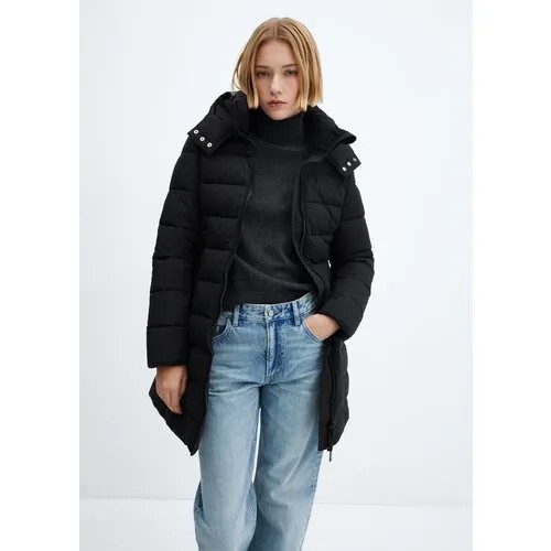 Куртка MANGO, размер 40, черный