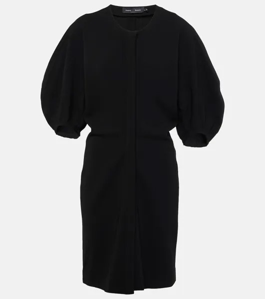 Мини-Платье с пышными рукавами Proenza Schouler, черный