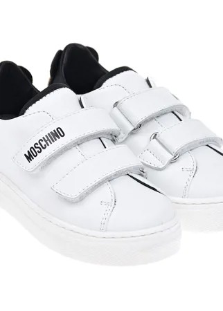 Белые кеды с медвежонком Moschino