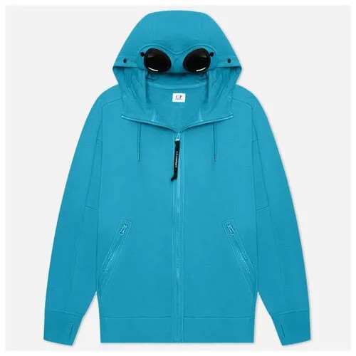 Мужская толстовка C.P. Company Goggle Zipped Hoodie Diagonal Raised Fleece голубой, Размер XXXL