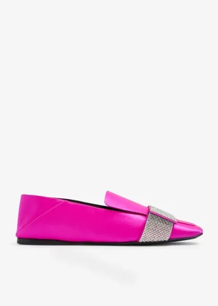 Мокасины Sergio Rossi Flat Satin, розовый