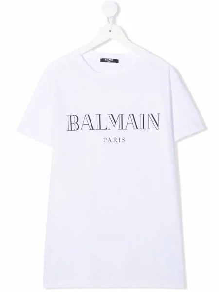 Balmain Kids футболка с логотипом