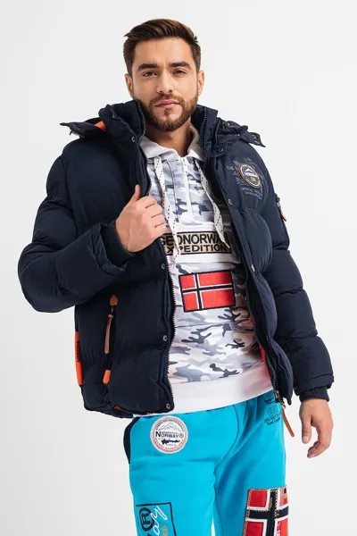 Зимняя стеганая куртка Verveine со съемным капюшоном Geographical Norway, синий