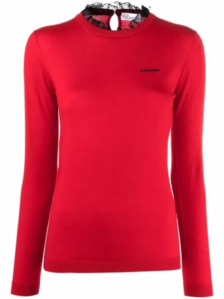 RED Valentino джемпер с вышитым логотипом