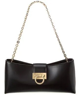 Женская кожаная сумка через плечо Ferragamo Trifolio, черная