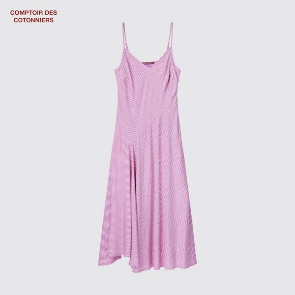 Платье-бретелька в полоску Comptoir des Cotonniers Uniqlo, фиолетовый