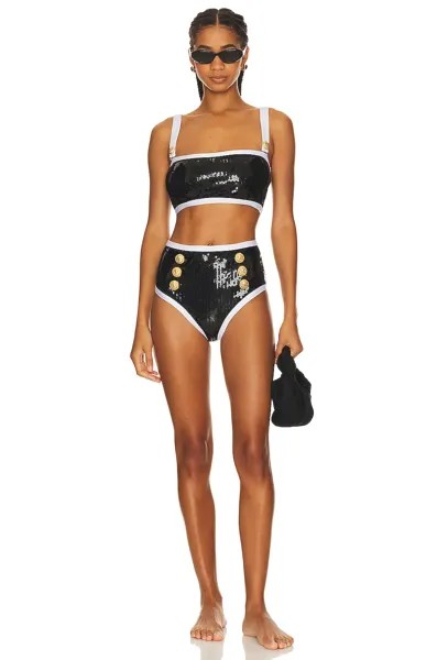 Комплект бикини BALMAIN Bikini Set, цвет Black & White