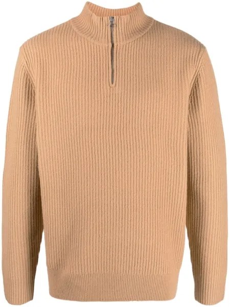 A.P.C. джемпер с высоким воротником, коричневый