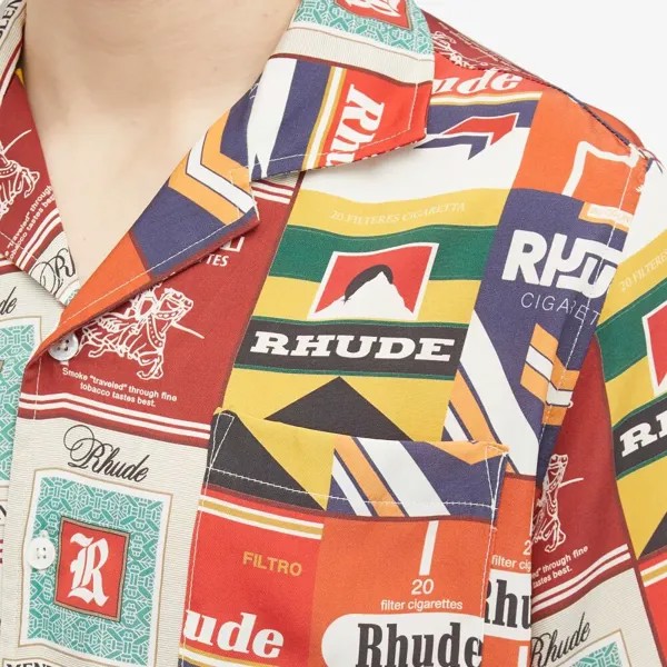 Rhude Шелковая рубашка Cigaretta, мультиколор