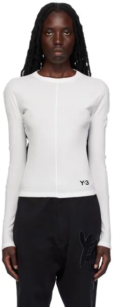 Белая приталенная футболка с длинным рукавом Core Y-3