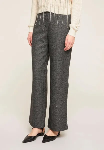 Брюки Palazzo Fantasia Check Motivi, цвет grigio