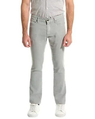 Серые льняные узкие прямые джинсы John Varvatos Star USA Bowery Griffin