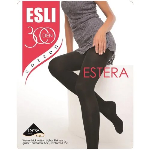Колготки ESLI Esli Estera, 300 den, размер 3, черный