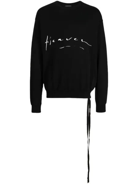 Ann Demeulemeester толстовка с надписью, черный
