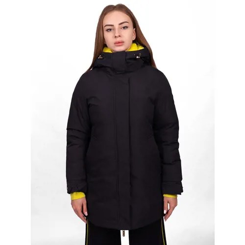 Куртка  Fracomina, демисезон/зима, средней длины, капюшон, размер M, синий